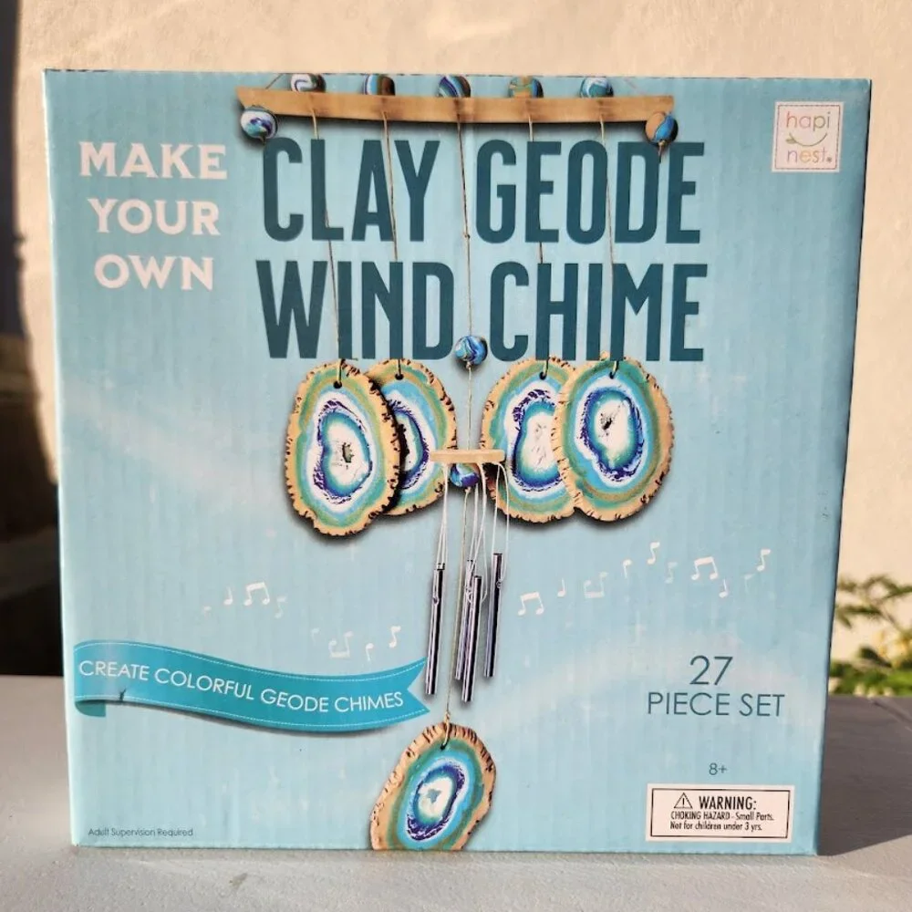 NEW Make Your Own Clay Geode Wind Chime DIY Craft Kit CHRISTMAS GIFT Stocking St
